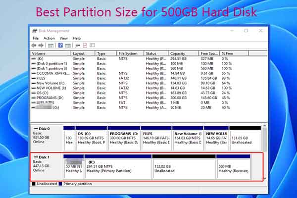 Learn Best Partition Size for 500GB Hard Disk and 1TB SSD