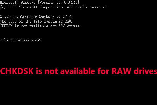 [RÉSOLU] CHKDSK n&rsquo;est pas disponible pour les lecteurs RAW? Voir Correctif facile