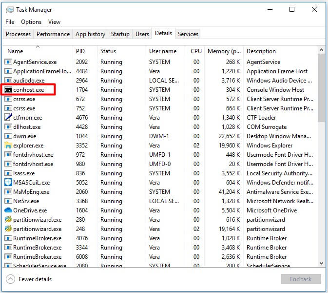 conhost.exe file