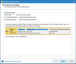 Flexible Scanning Range