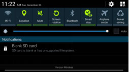 SD card is blank