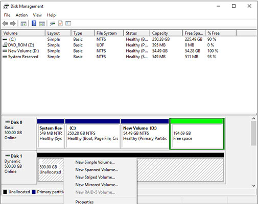 open Disk Management
