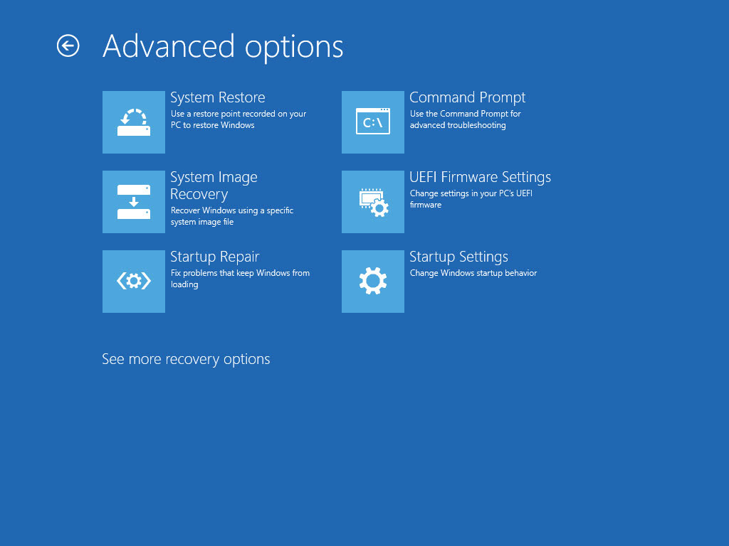 UEFI firmware settings