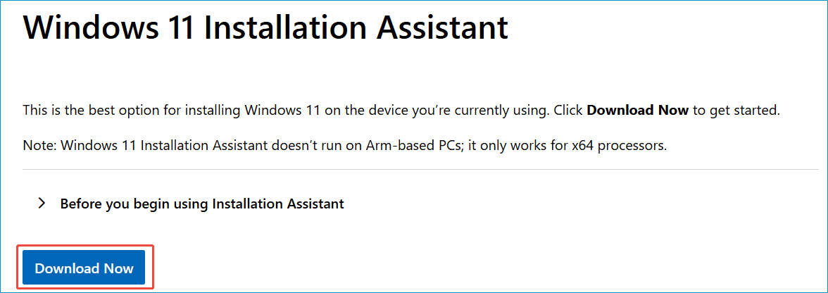 º Descarregue o Assistente de Instalação do Windows 11