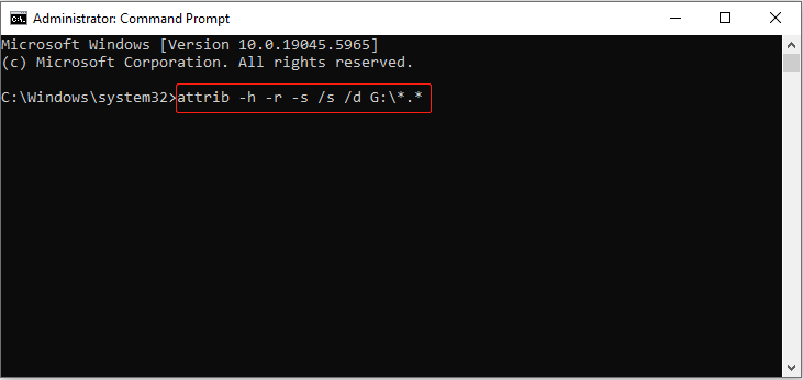 show hidden files using command