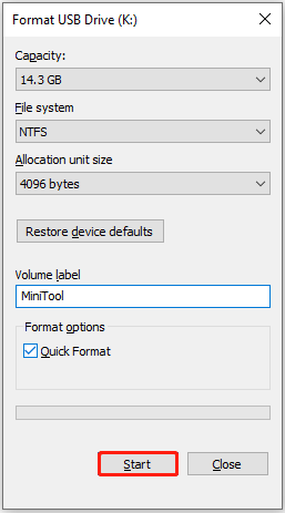 format the drive to NTFS in File Explorer