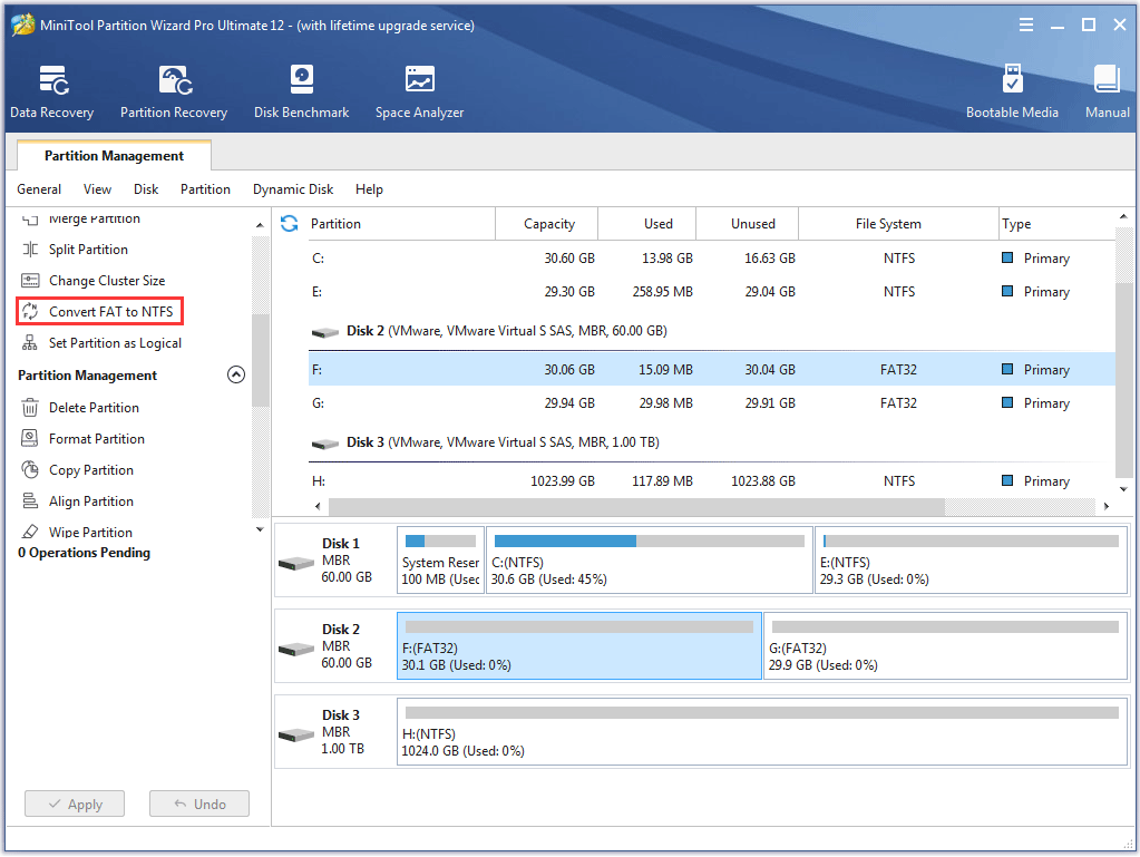convert FAT to NTFS