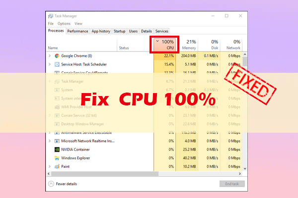 Why Is CPU Usage 100% and How to Fix It in Windows 10/11?