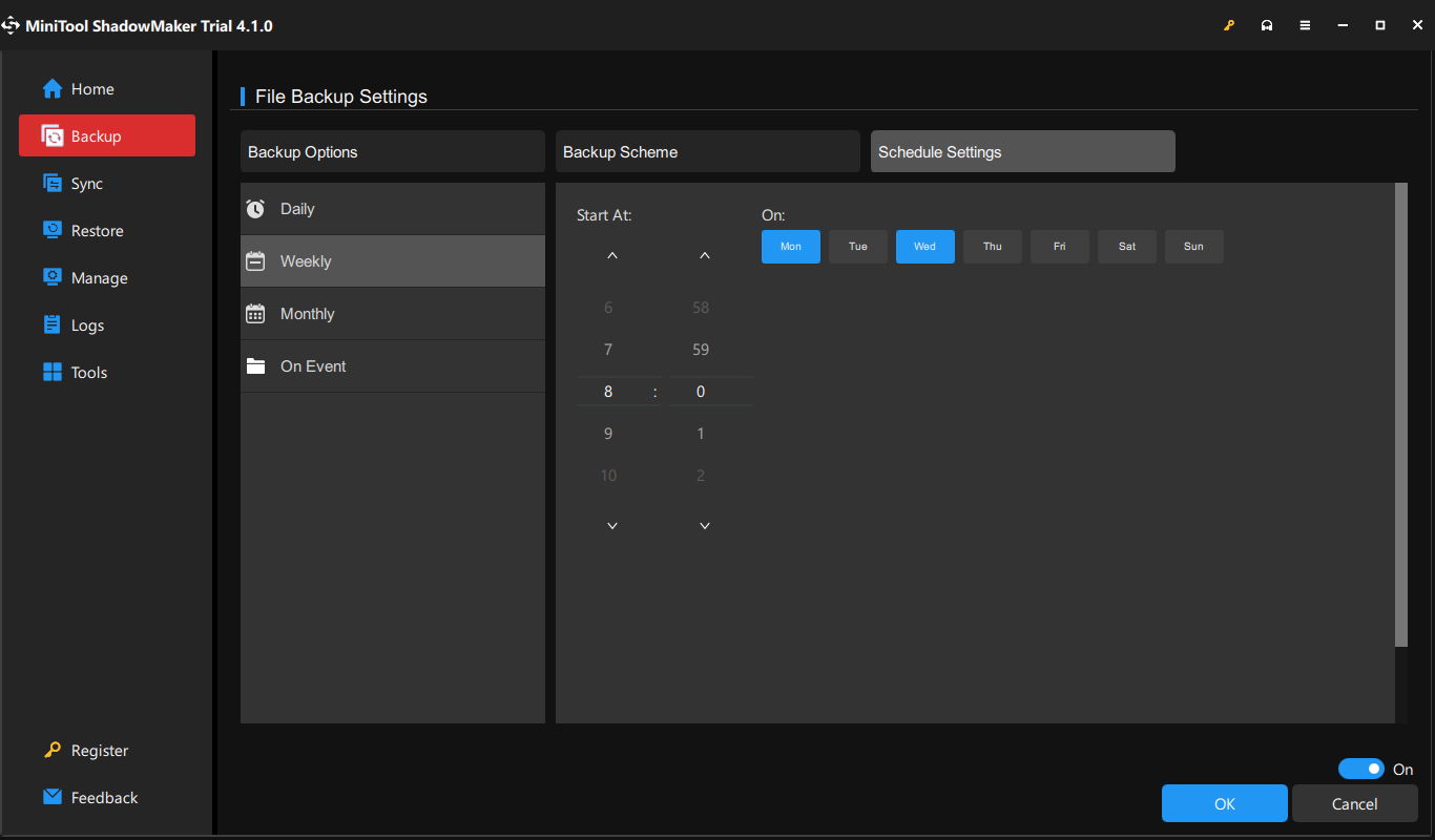 create an automatic backup 