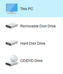 options in the software