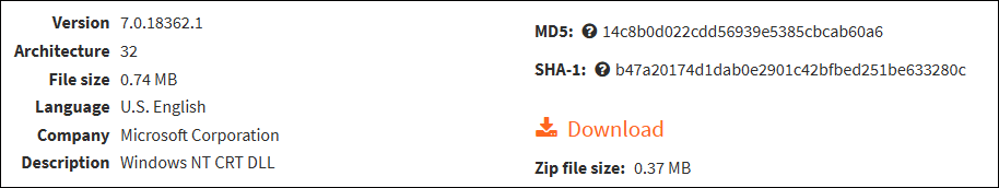 hit the Download option to download the file