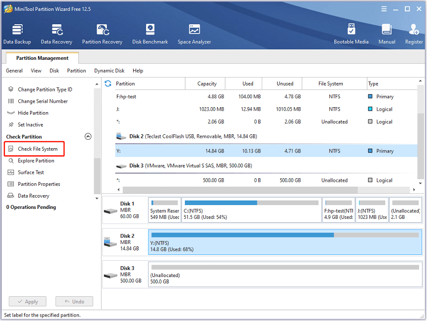 click Check File System