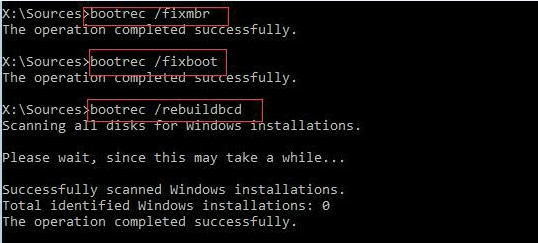 type the correct commands