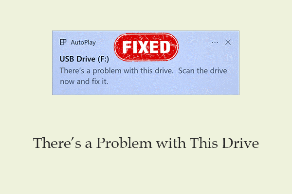 Meilleurs correctifs pour le problème «Il y a un problème avec ce lecteur» sur une clé USB