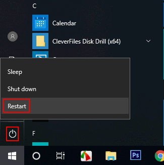 choose Restart