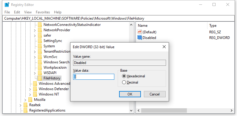 change the value data