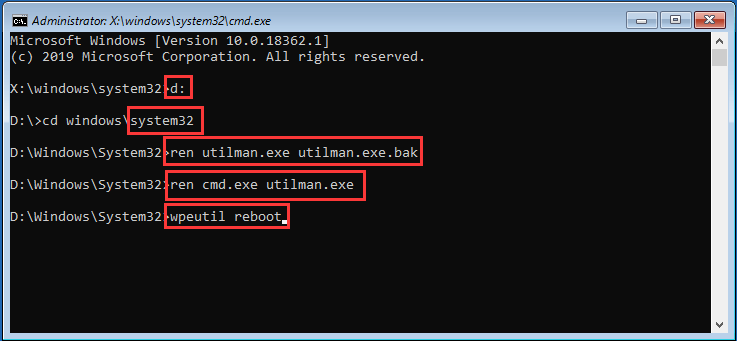 execute command lines
