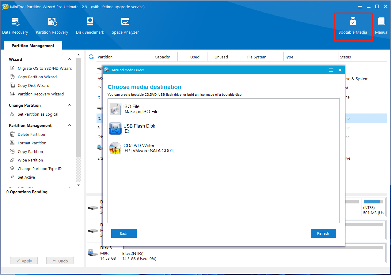 click Bootable Media