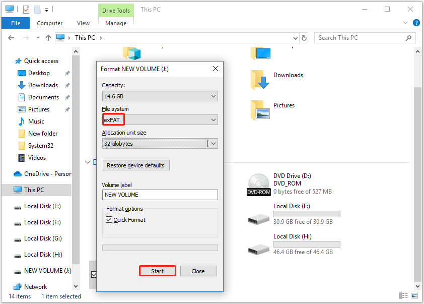 format Insta360 camera SD card via File Explorer