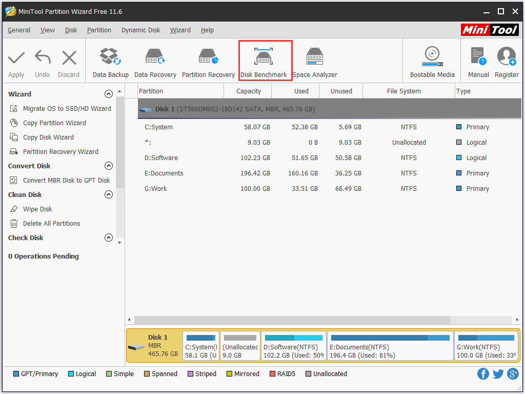 click Disk Benchmark