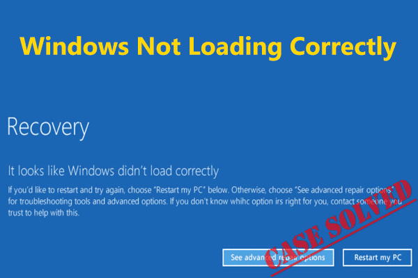 On dirait que Windows ne s’est pas chargé correctement Windows 11/10? 8 méthodes