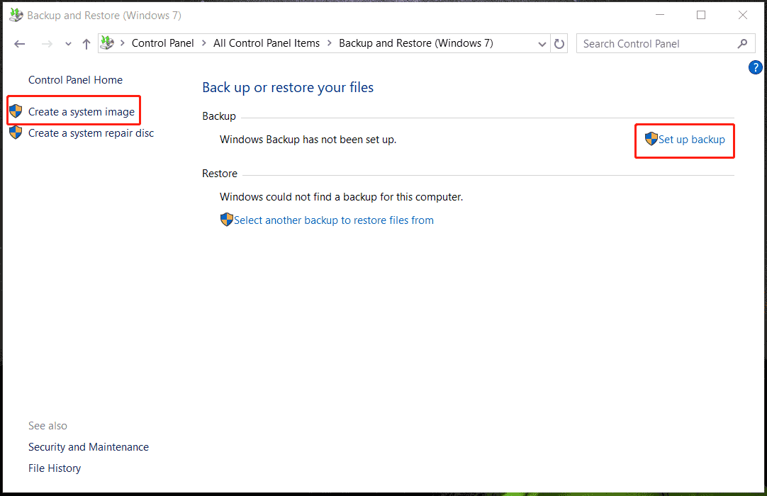 Backup and Restore