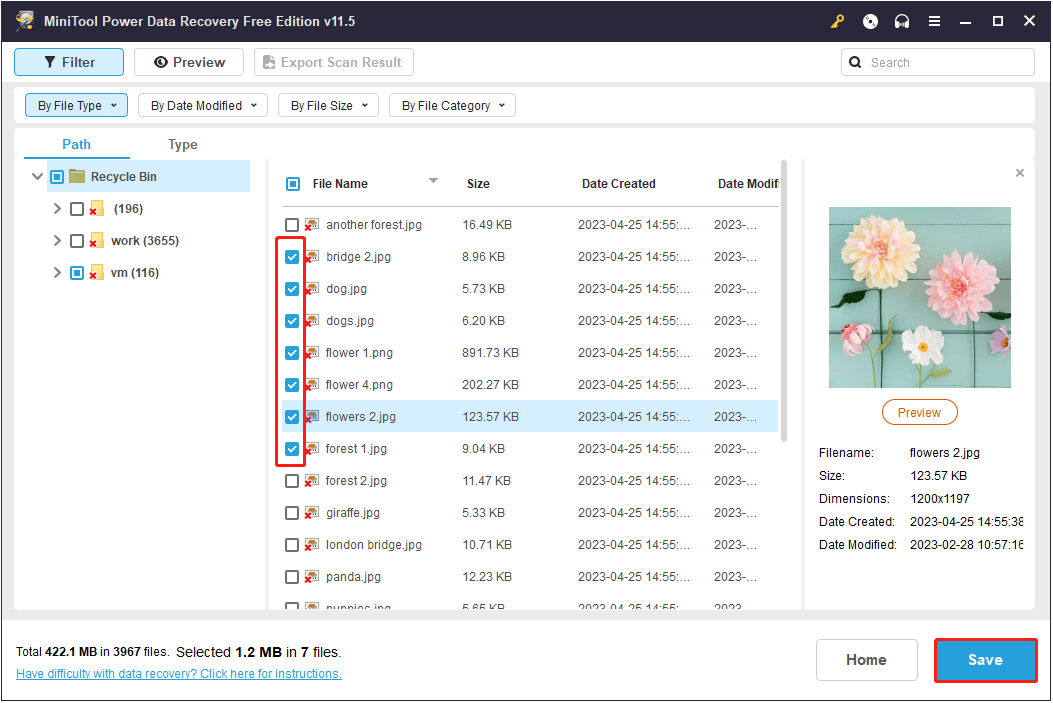 save needed files
