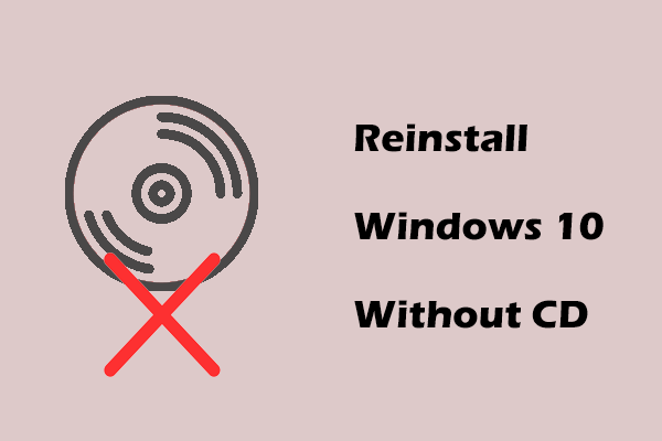 How to Reinstall Windows 10 Without CD and Keep Files