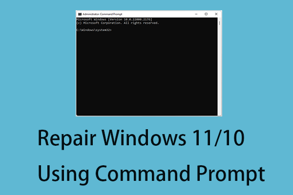 Comment réparer Windows 11/10 à l&rsquo;aide de l&rsquo;Invite de commandes? [Guide]