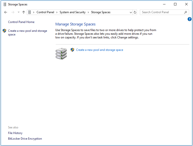 manage storage spaces