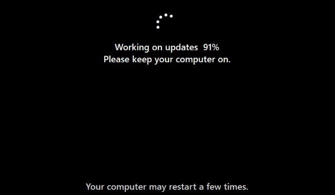 working on updates