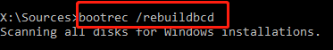 input a bootrec.exe command