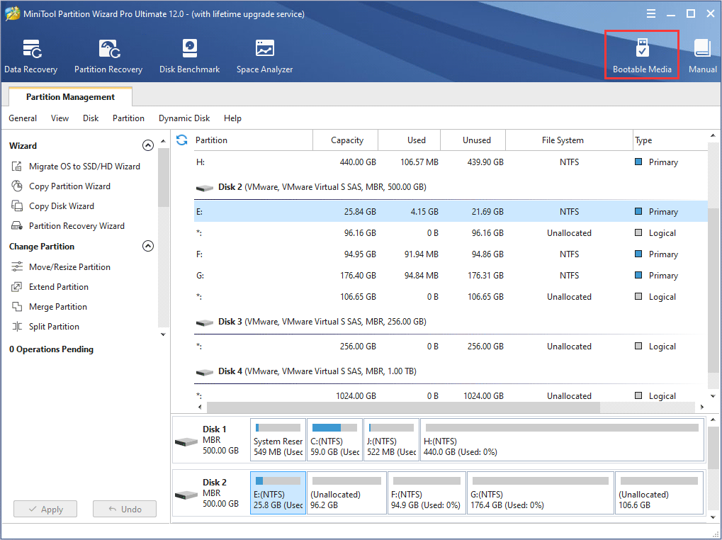 haga clic en  Bootable Media