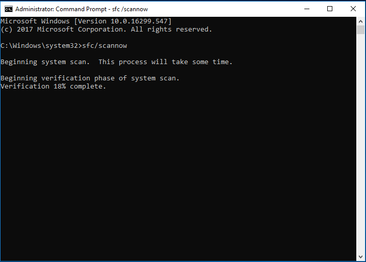input the command and wait patiently